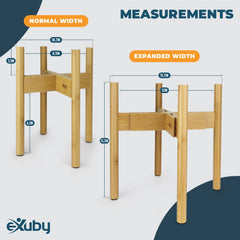 eXuby 12-inch high setting for comfortable feeding in large dogs.
