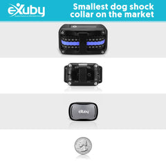 eXuby tiny shock collar nine levels graphic shows adjustable intensity