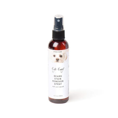 Eye Envy beard stain remover spray bottle front view demonstrates tackling drool stains on beards.