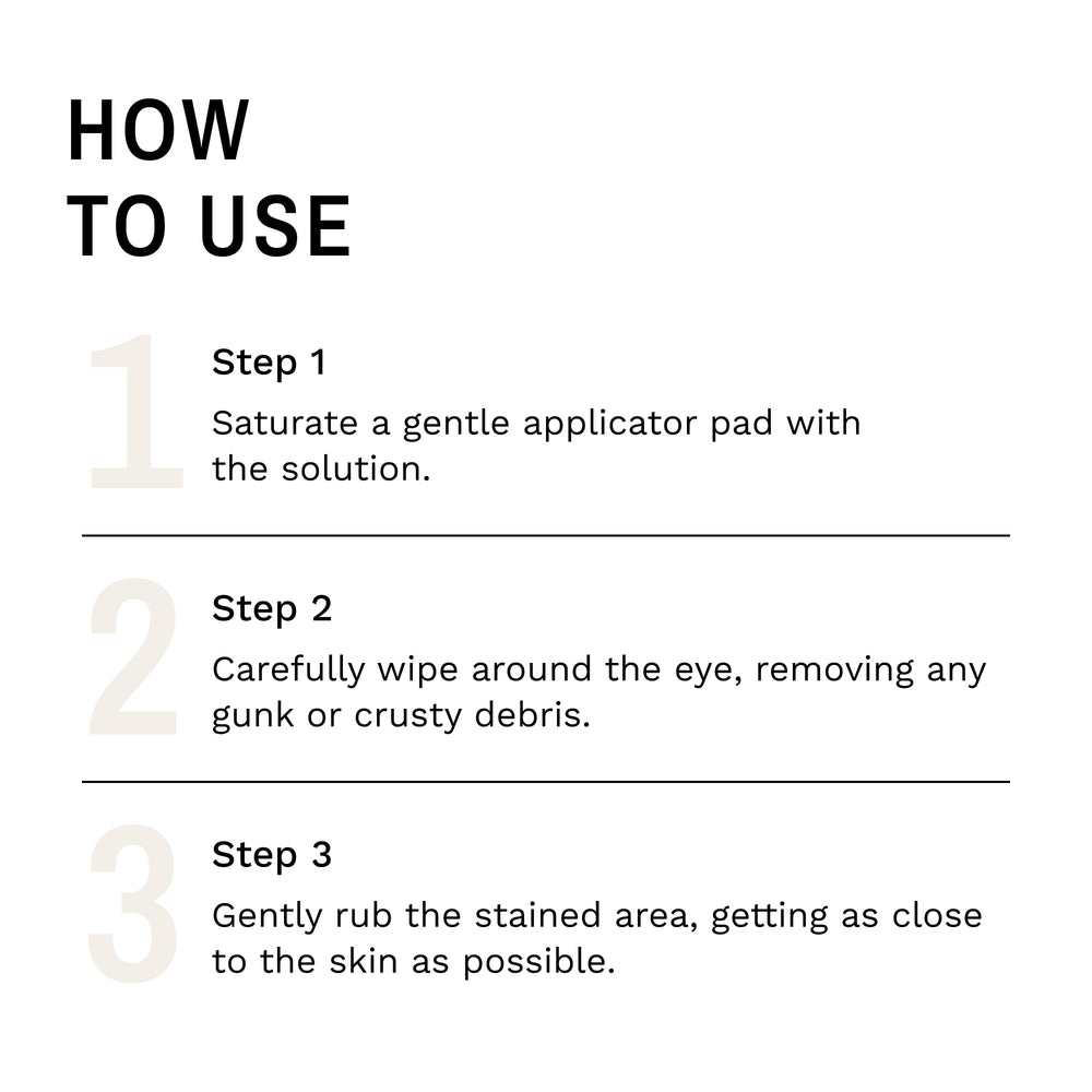 Made in USA Eye Envy Tear Stain Remover packaging and branding