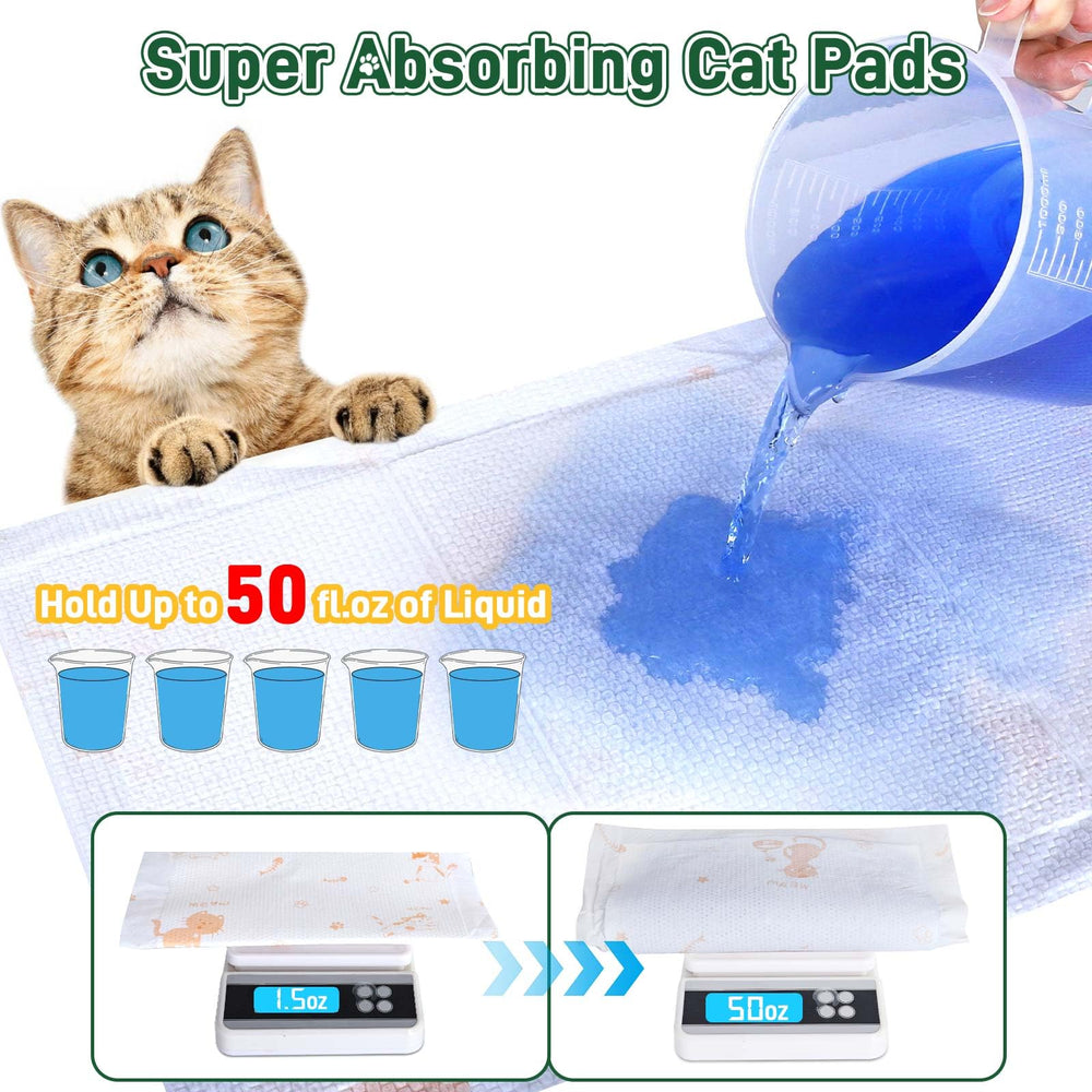 Eyssu pee pads offer 50oz absorption for longer dryness.