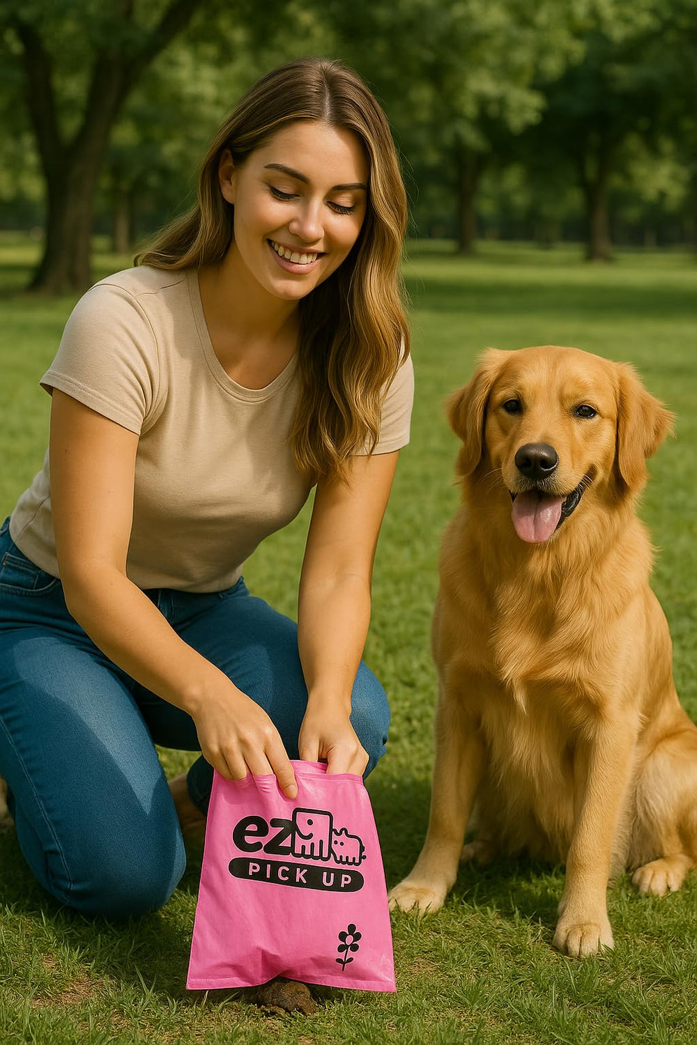 EZ PICK UP leak-proof 8x13-inch bags deliver sturdy containment for pet waste.