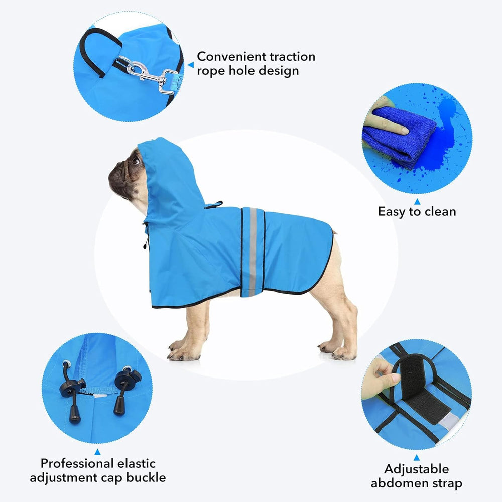 Ezierfy raincoat leash hole for easy connections during outings