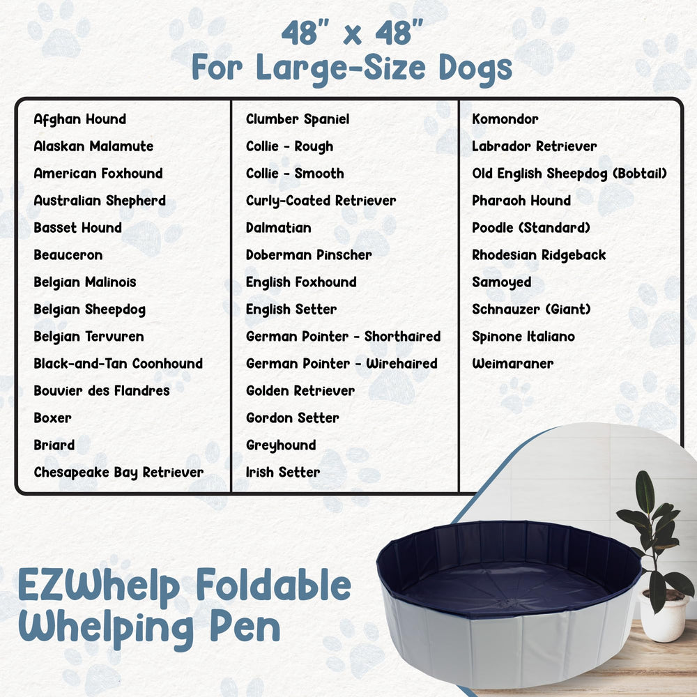 EZwhelp easy-fold design highlights quick setup and storage benefits.