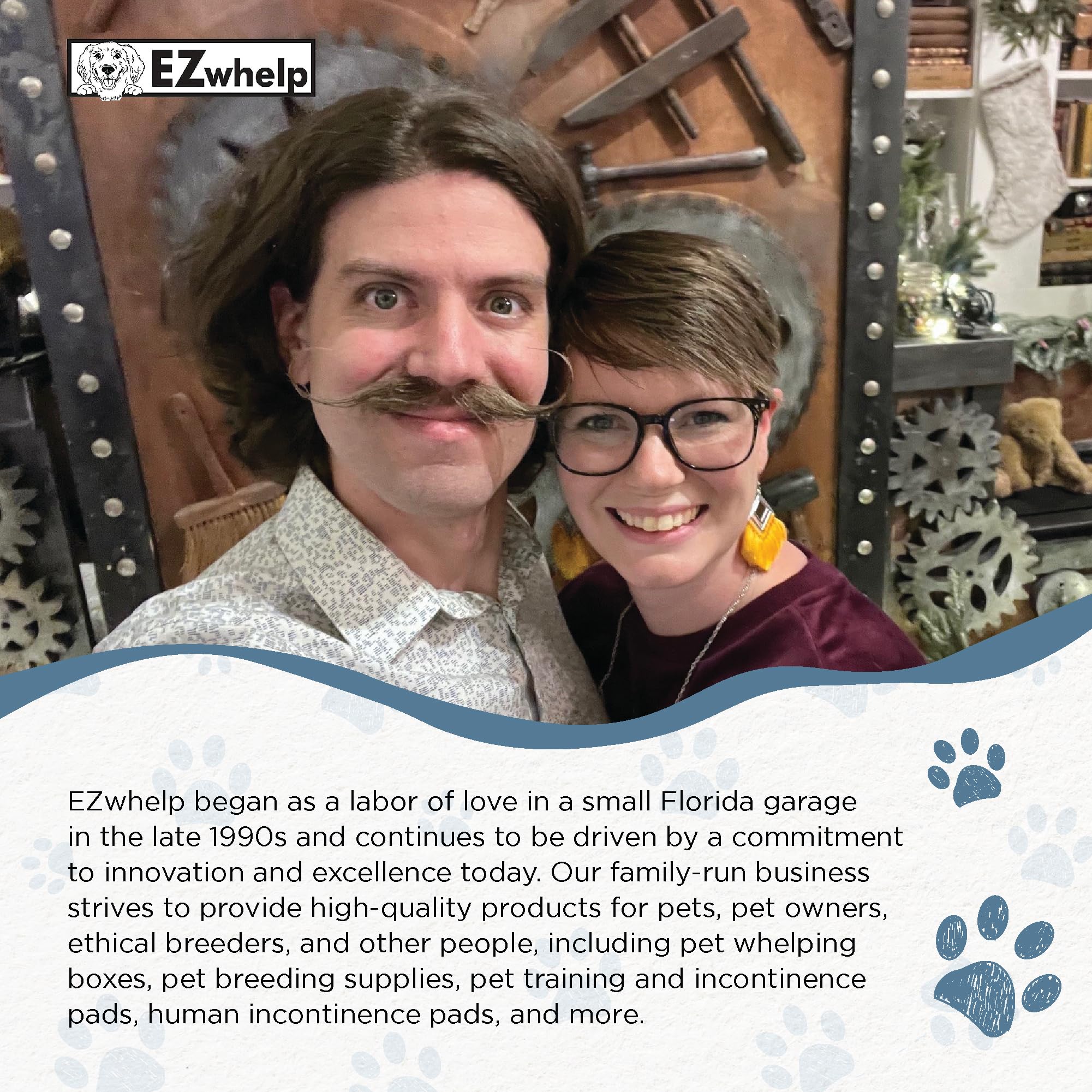 EZwhelp family-run brand logo representing trusted pet care.
