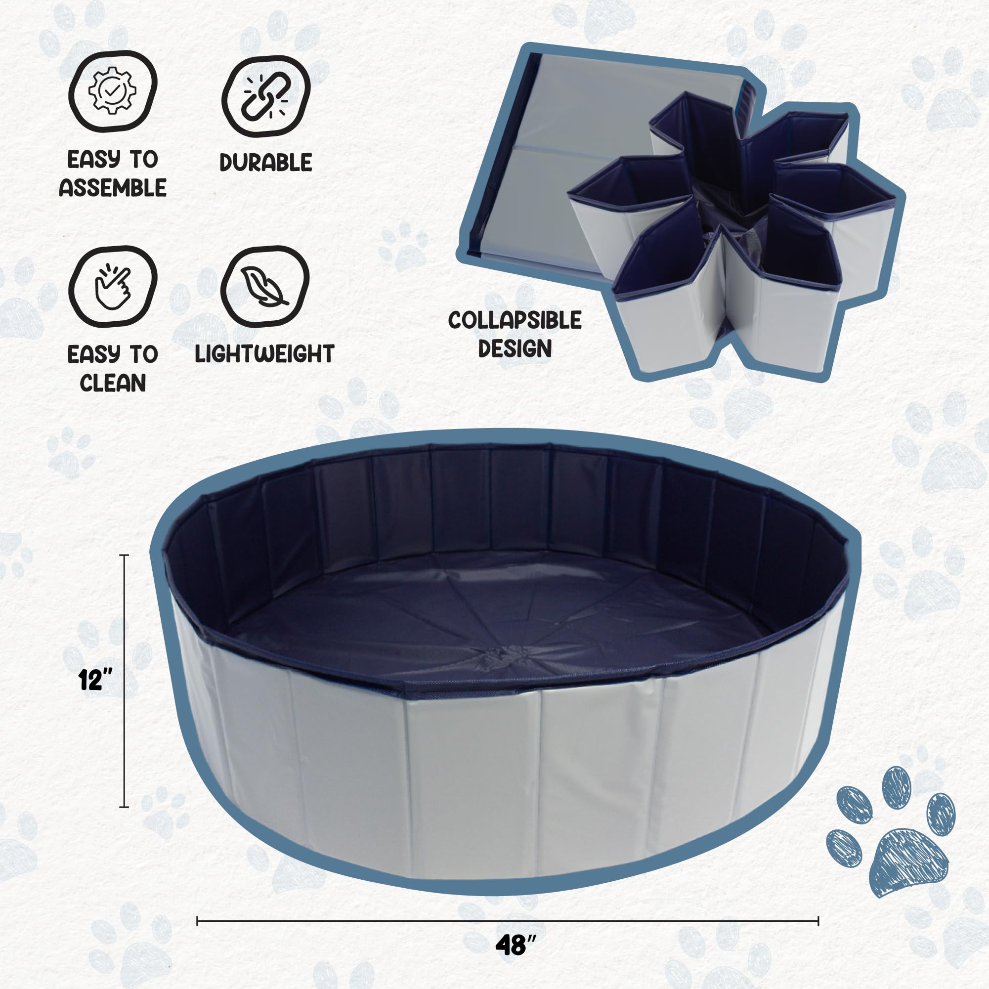 EZwhelp four-foot whelping pool offers ample space for larger dogs.