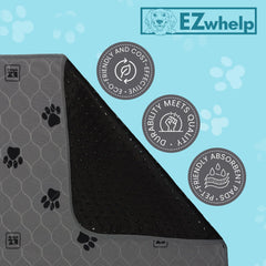 EZwhelp non-slip pad bottom keeps mats in place during training sessions.