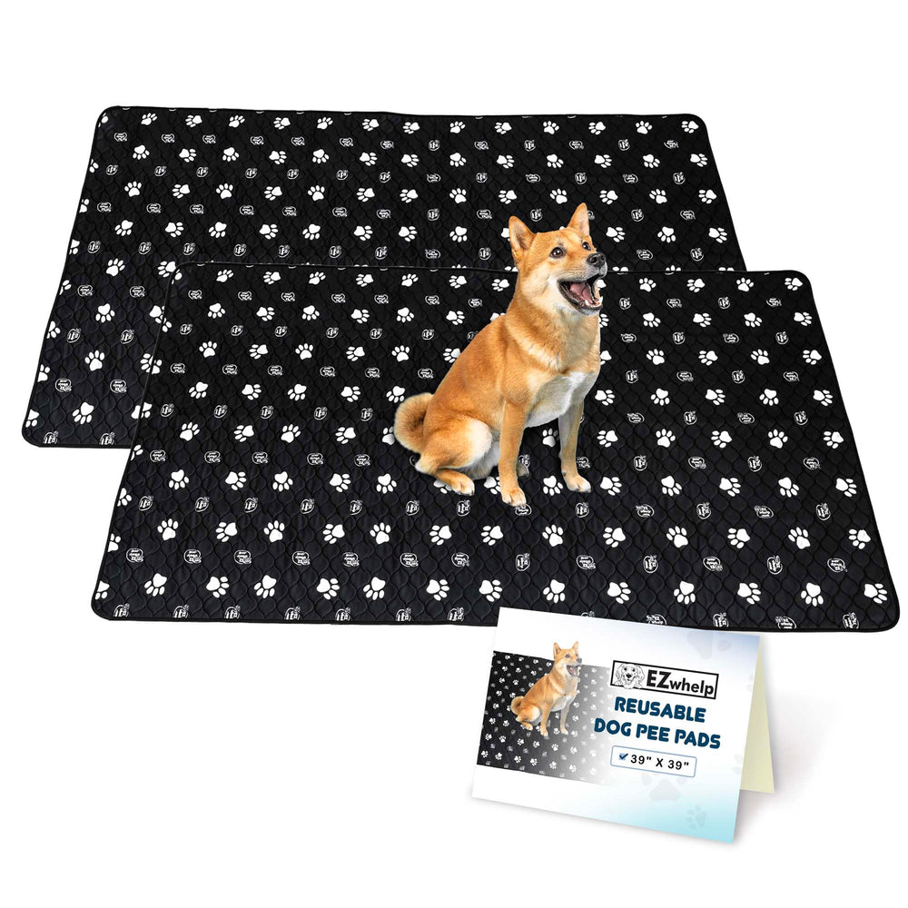 EZwhelp reusable dog pee pad top view for full coverage during potty training