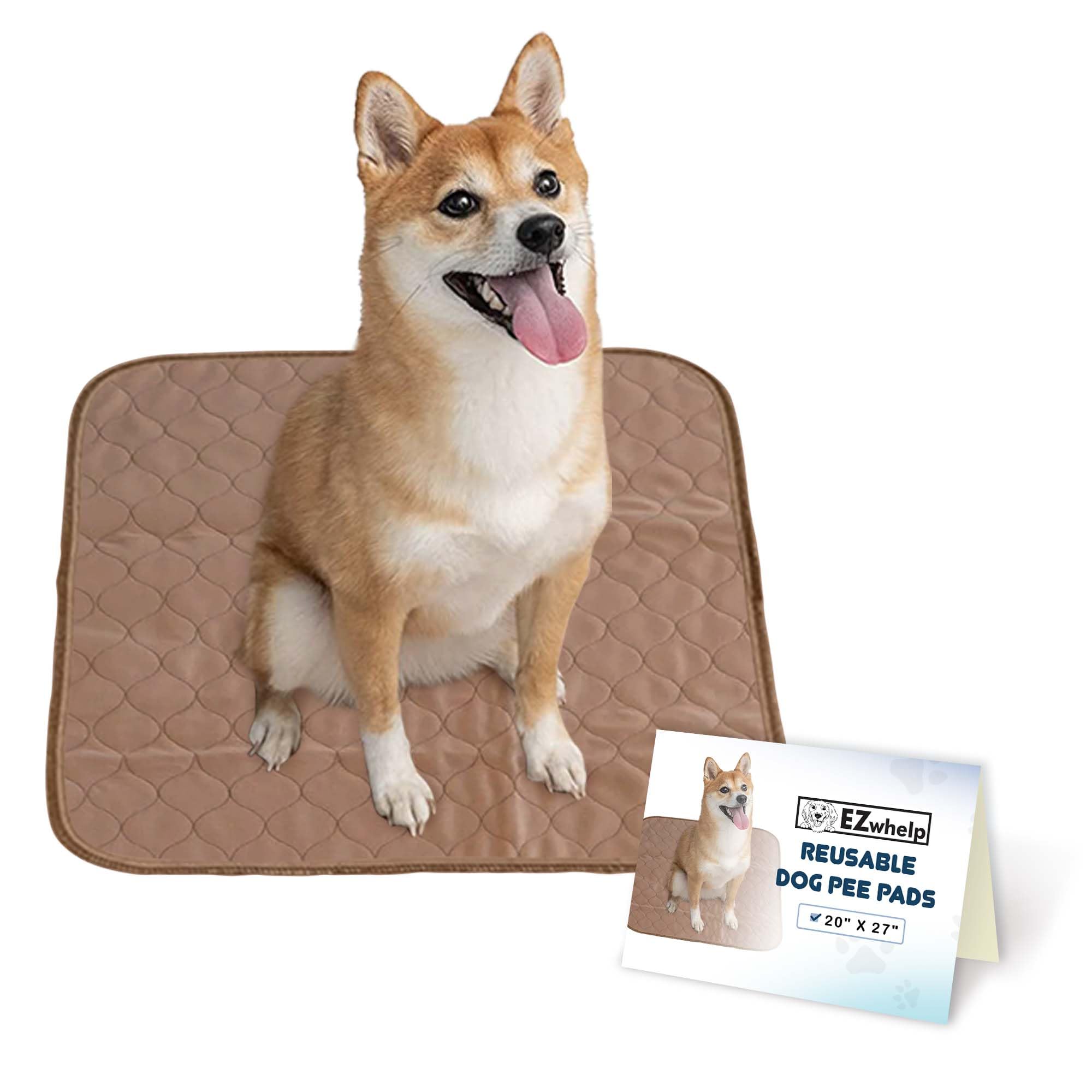 EZwhelp reusable dog pee pad waterproof top protects floors during training.