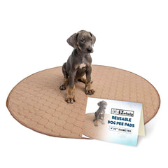 EZwhelp round 36-inch pee pad, soft surface for comfortable potty training.