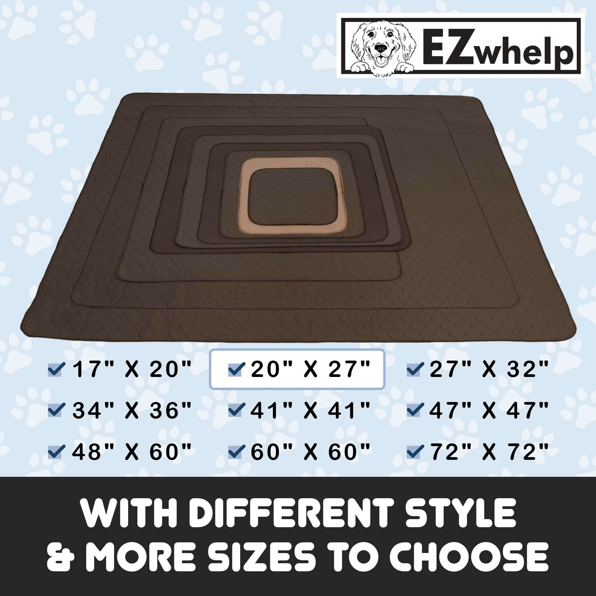 EZwhelp dog pad with round corners for snug crate fit.