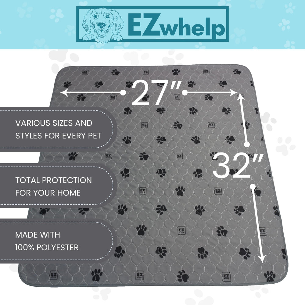 EZwhelp waterproof pet pad for large dogs sits beside a crate, ready for messes.