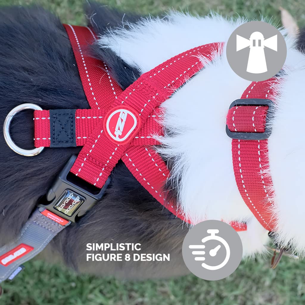 EzyDog Crosscheck close-up nylon reveals durable fabric with a soft neck liner