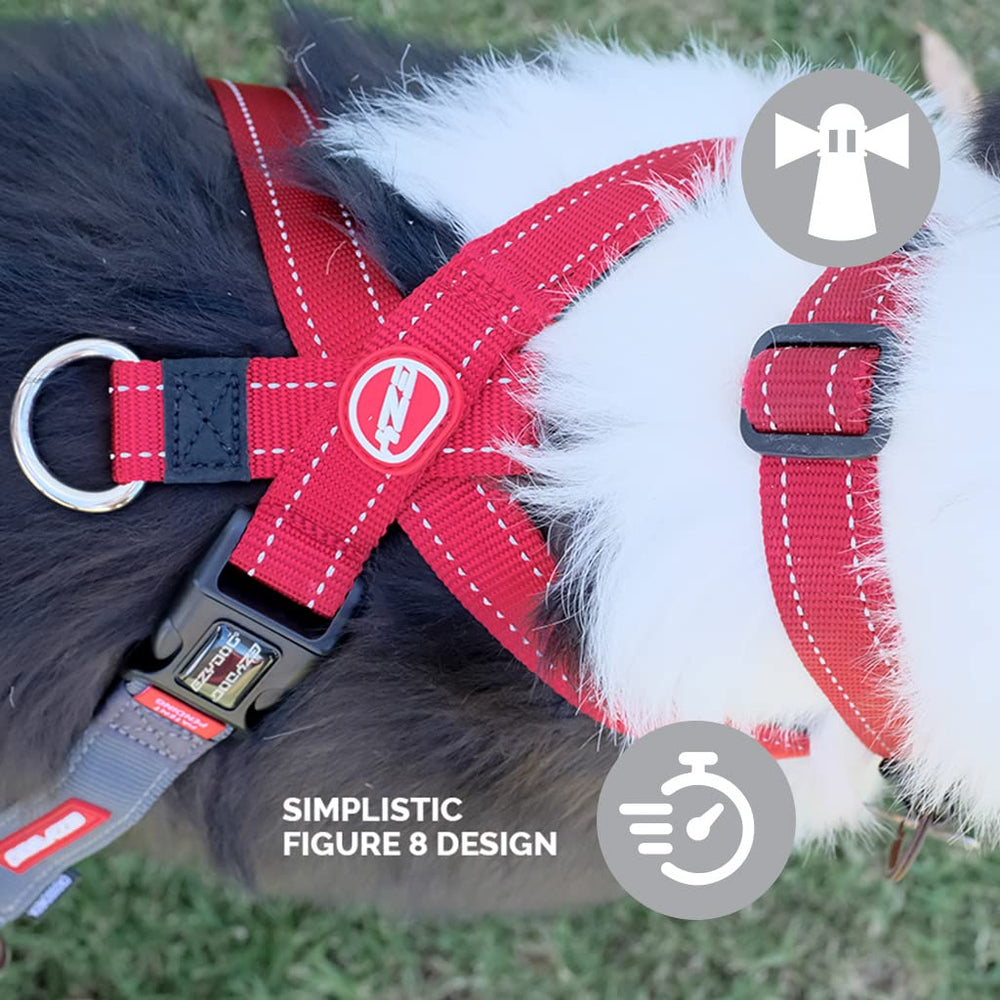 EzyDog Crosscheck close-up nylon reveals durable fabric with a soft neck liner