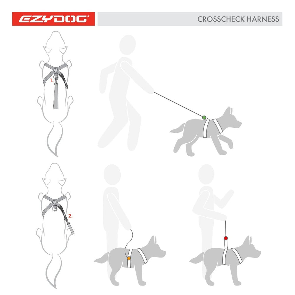 EzyDog Crosscheck reflective stitching improves visibility during night-time walks