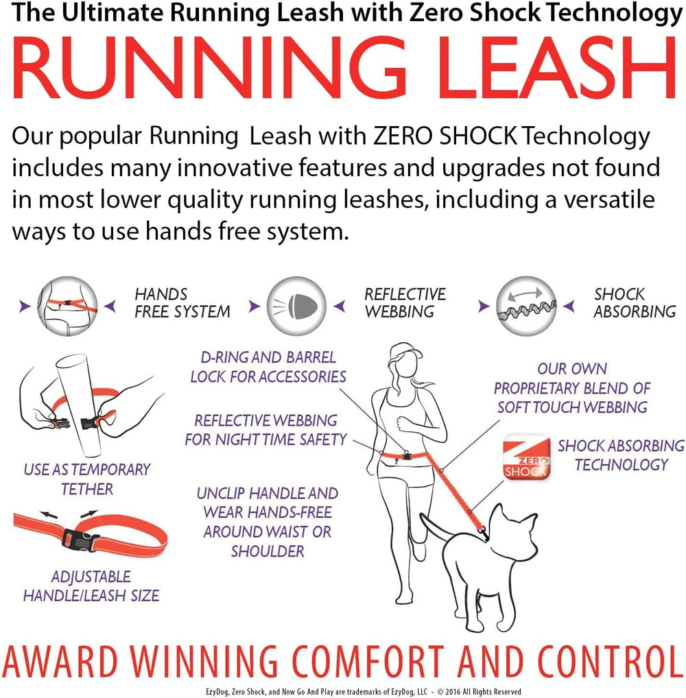 EzyDog Road Runner neoprene handle adds comfort on long sessions.