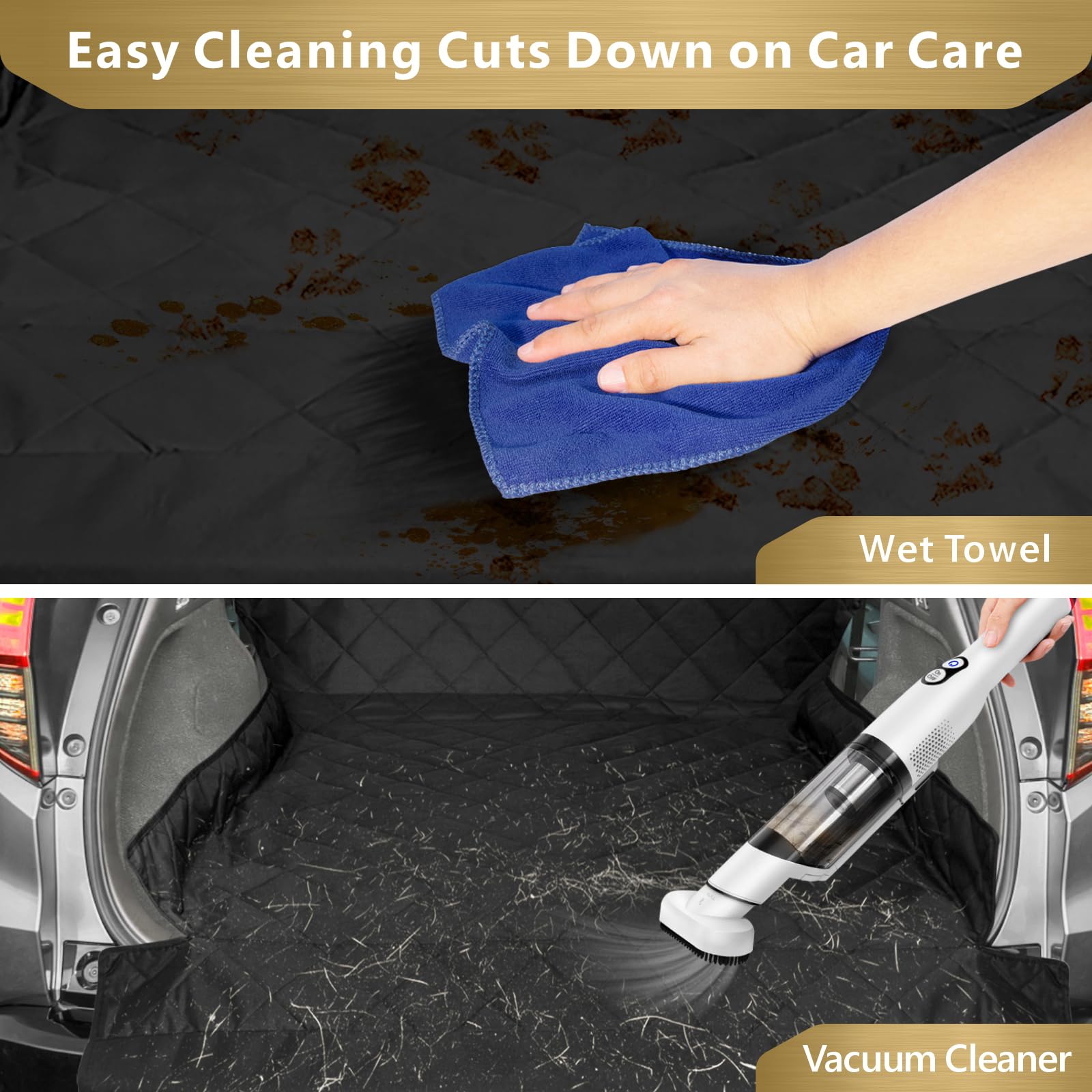 F-color foldable dog cargo mat adaptable to vehicle size
