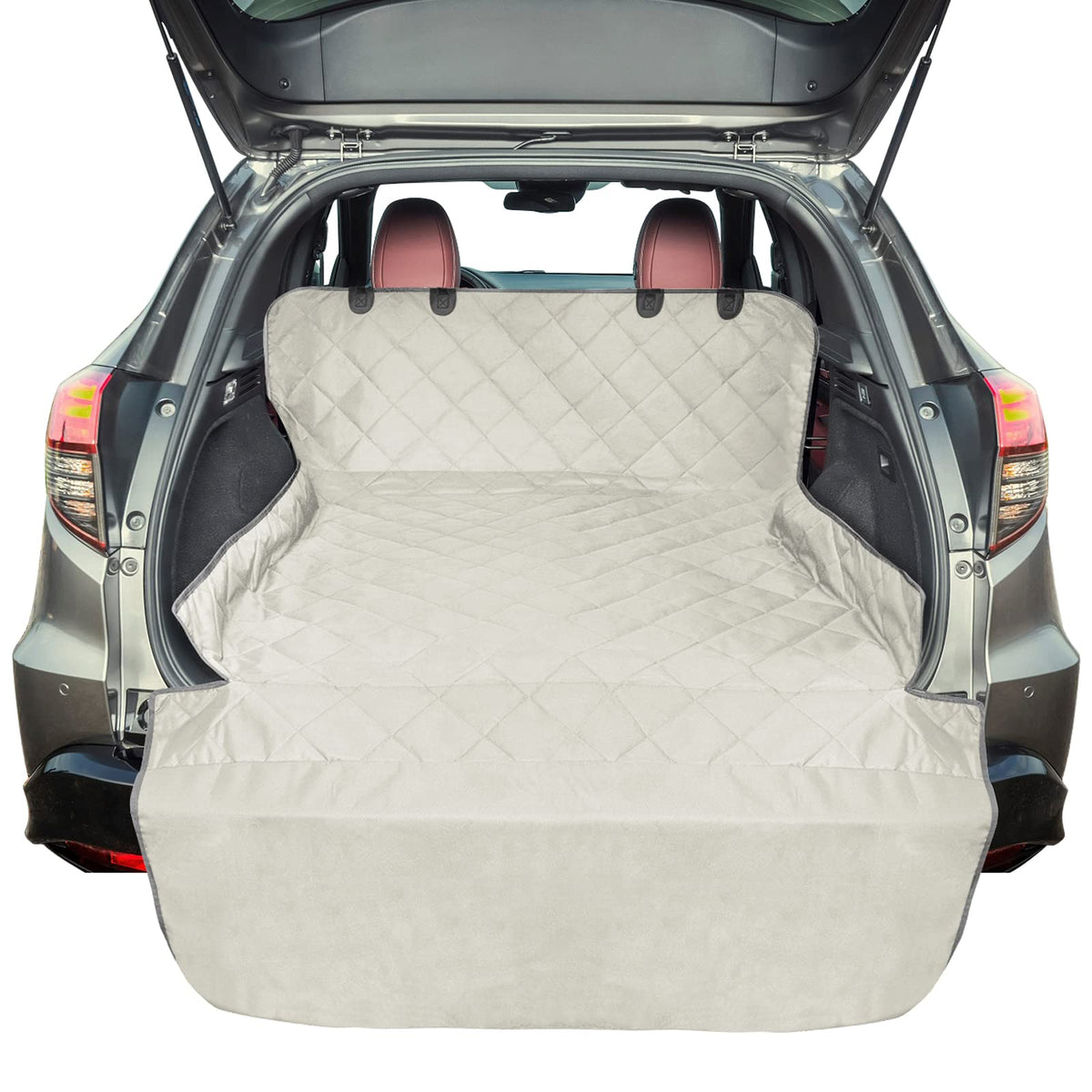 F-color SUV Cargo Liner universal fit shields interiors from pet hair and spills.