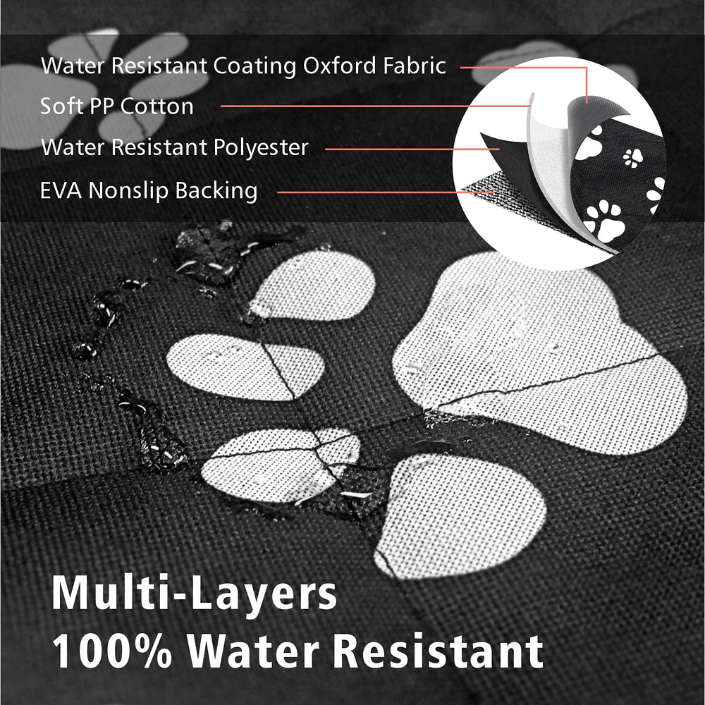 F-color SUV Cargo Liner bumper flap detail enables easy access and protection