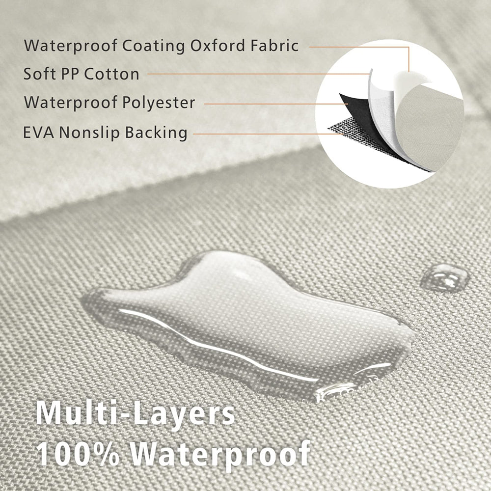 F-color SUV Cargo Liner bumper flap protects bumpers from claws.