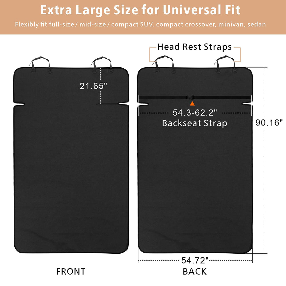 F-color SUV Cargo Liner bumper flap protector guards seats from dog claws.