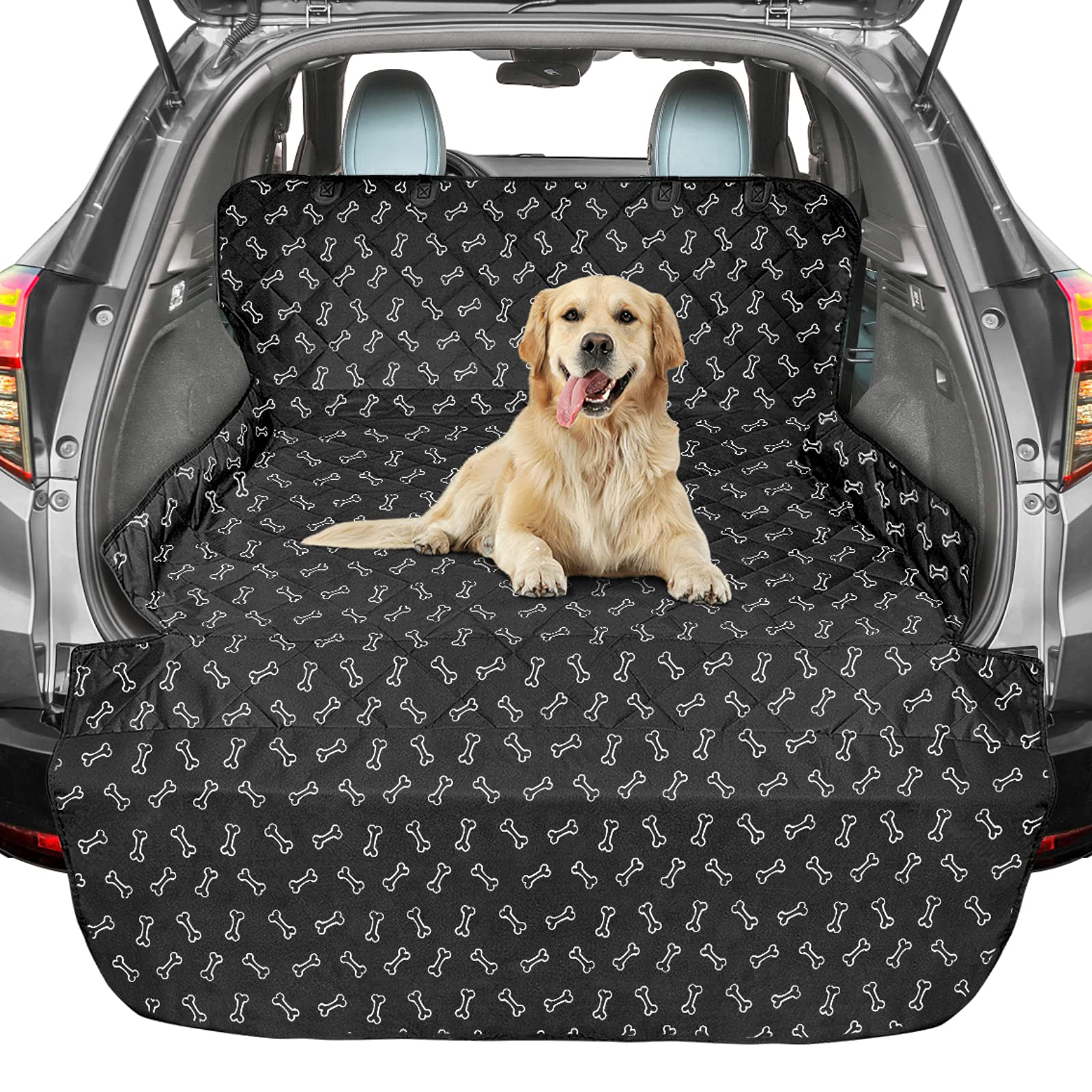 F-color SUV Cargo Liner easy-clean surface ready to wipe down after travel.