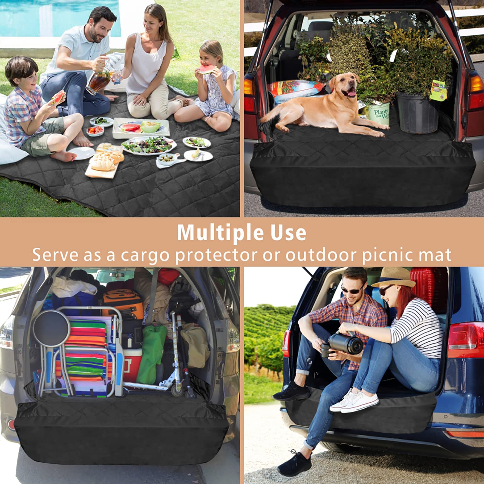 F-color SUV Cargo Liner easy-install design lets you set up in minutes.