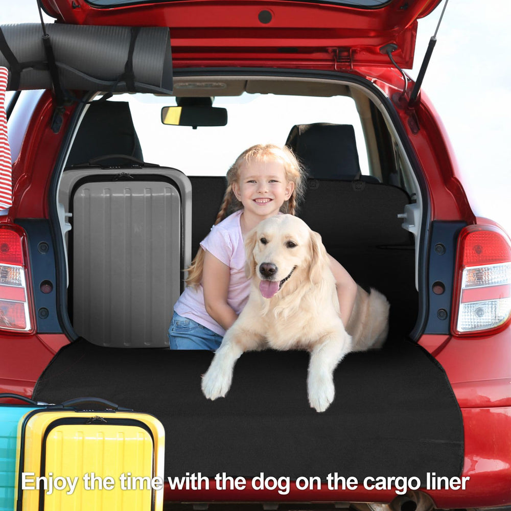 F-color SUV Cargo Liner folds for easy daily storage between trips.
