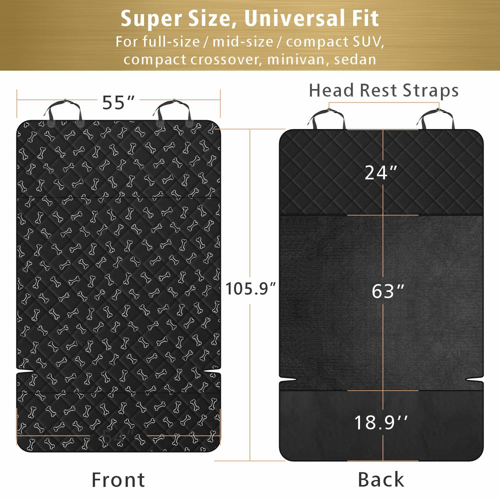 F-color SUV Cargo Liner with non-slip backing for stable pet travel.