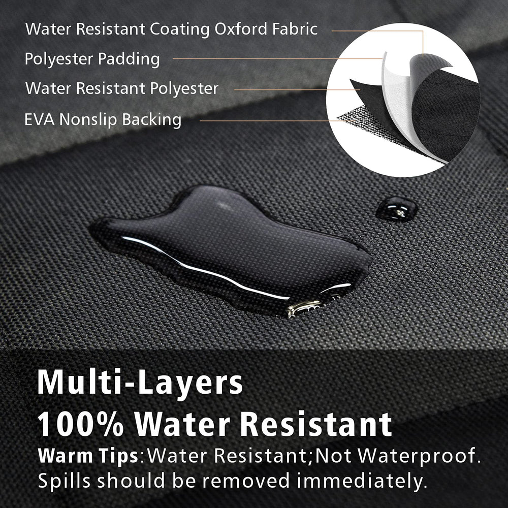 F-color SUV Cargo Liner nonslip base prevents shifting when pets move.