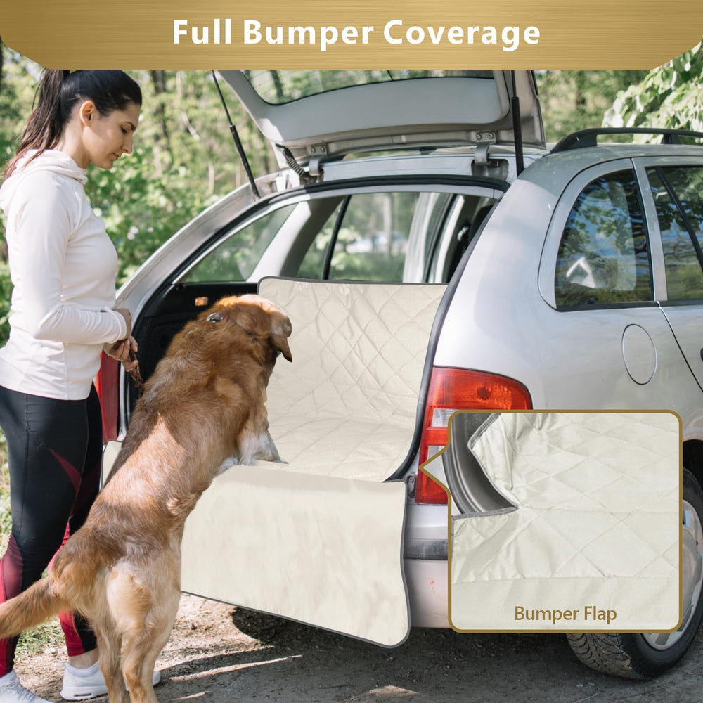 F-color SUV Cargo Liner quick-release straps enable easy installation.