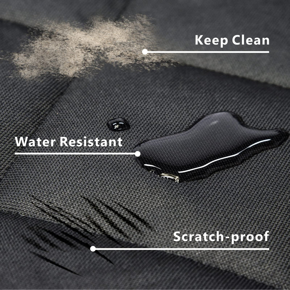F-color SUV Cargo Liner safety features help pets stay put during drive.