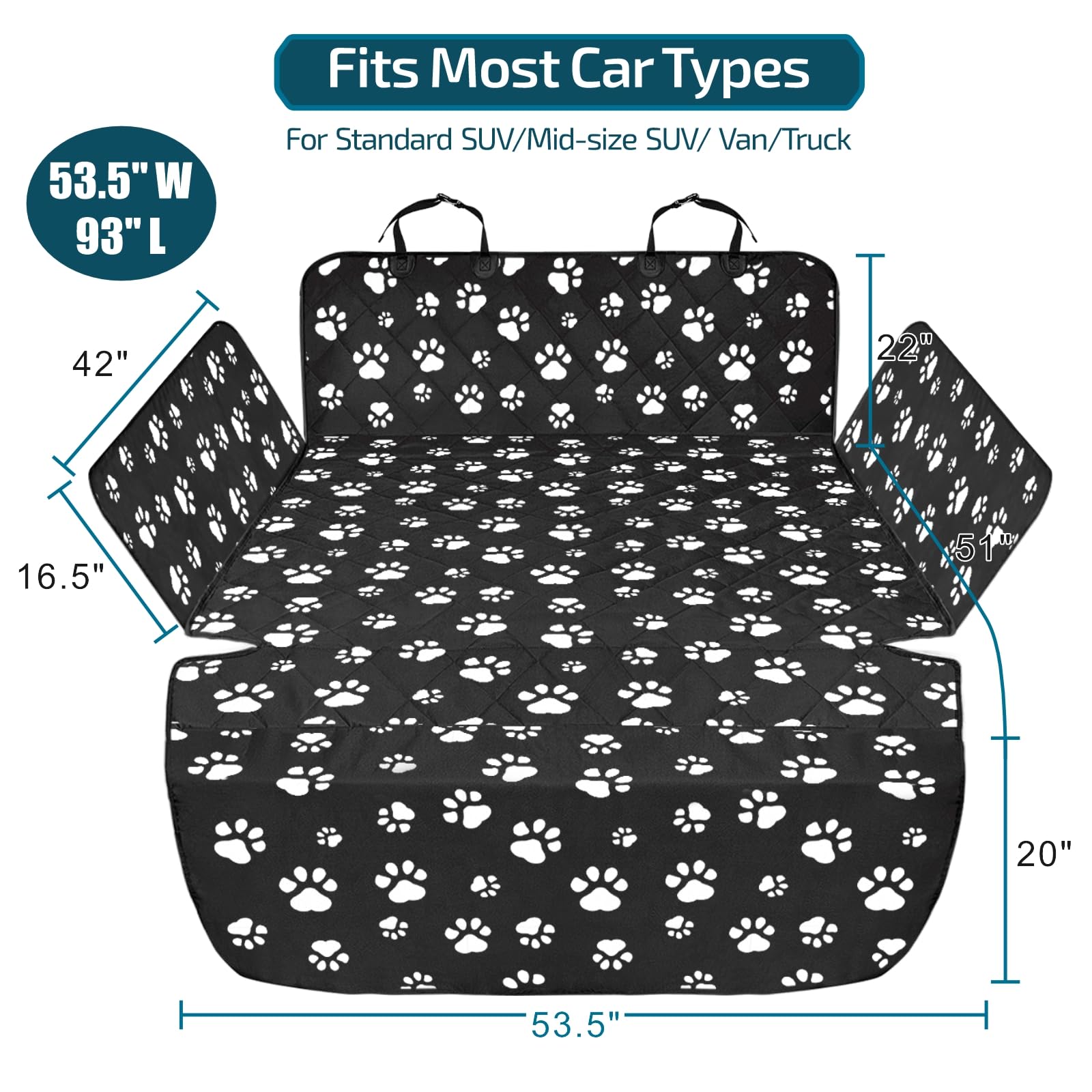F-color cargo liner side flaps shield interior walls from paws