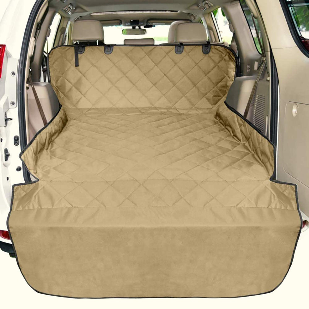 F-color SUV Cargo Liner side view shows universal vehicle fit for SUVs, sedans, and vans.