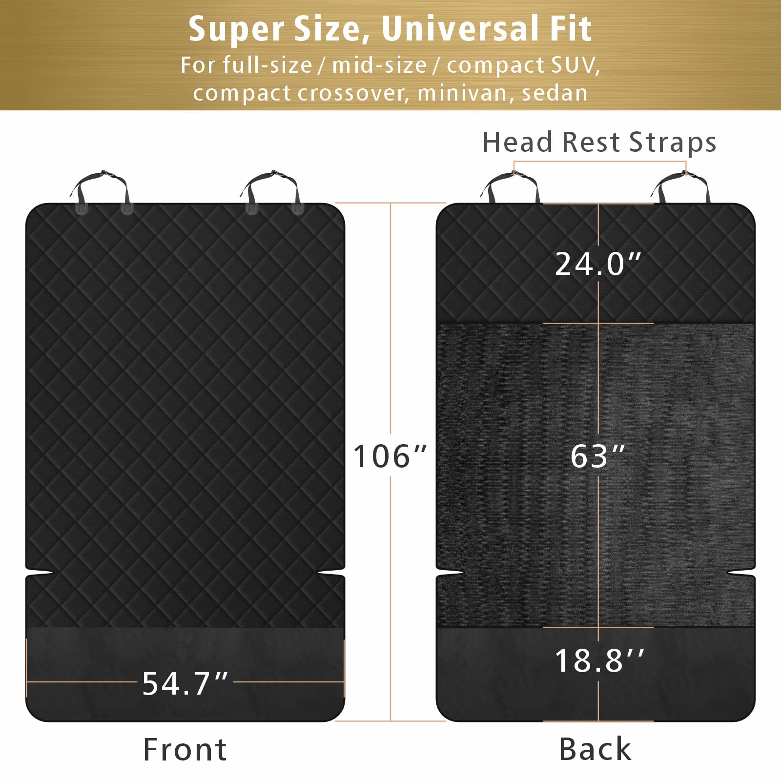 F-color SUV Cargo Liner spread across the cargo area to protect pets and gear.