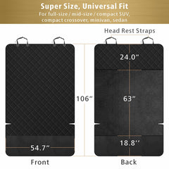 F-color SUV Cargo Liner spread across the cargo area to protect pets and gear.