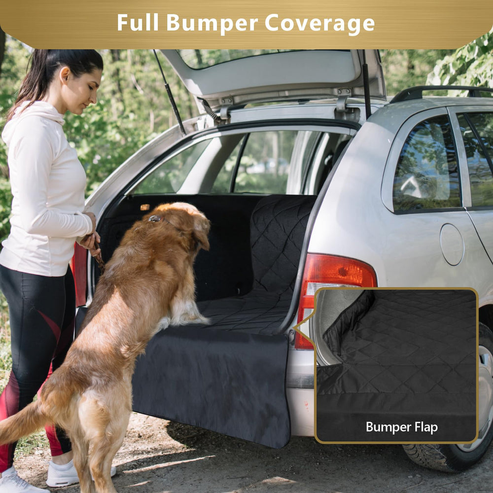 F-color SUV Cargo Liner water-resistant fabric resists spills and messes.
