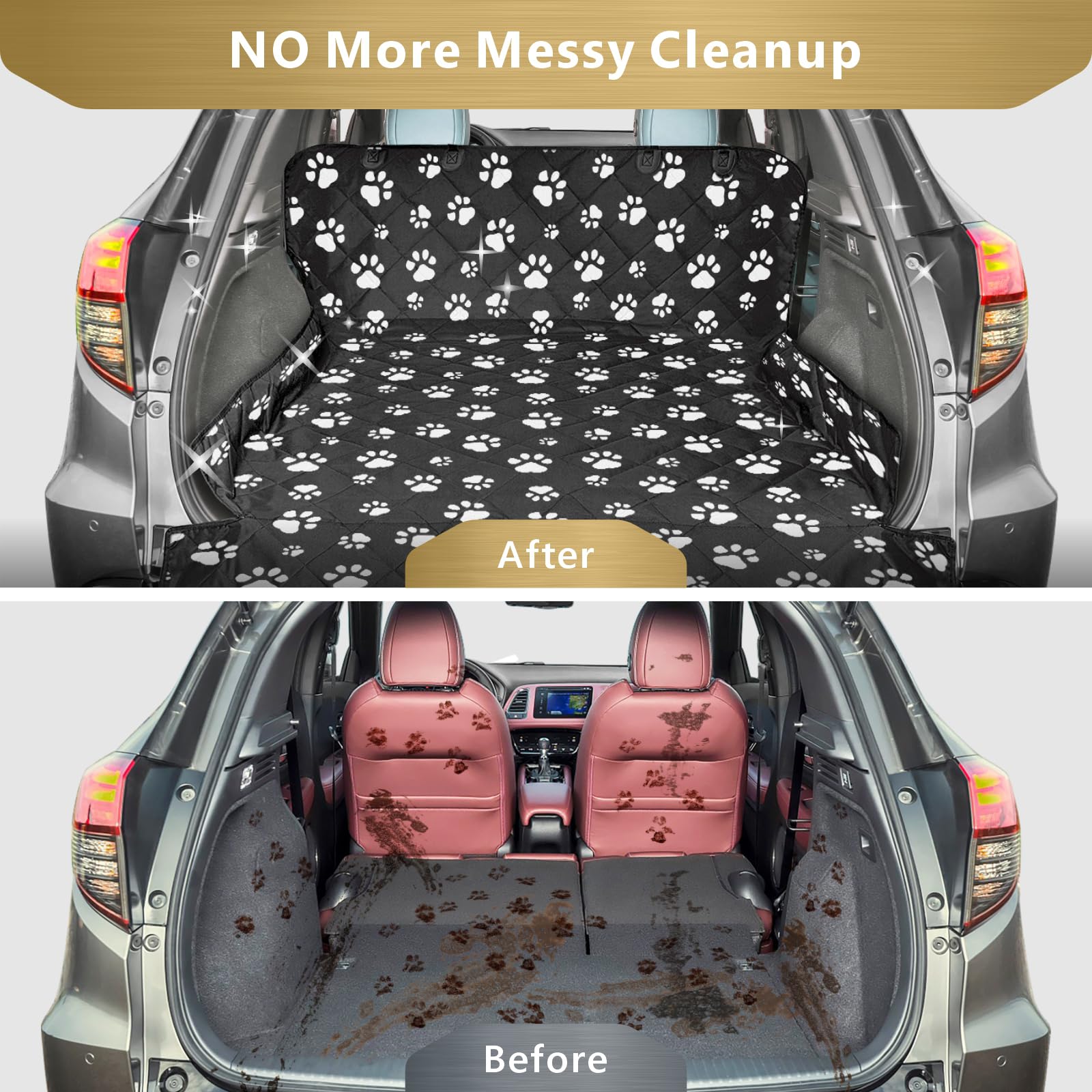 F-color SUV Cargo Liner water-resistant layers shield upholstery from spills