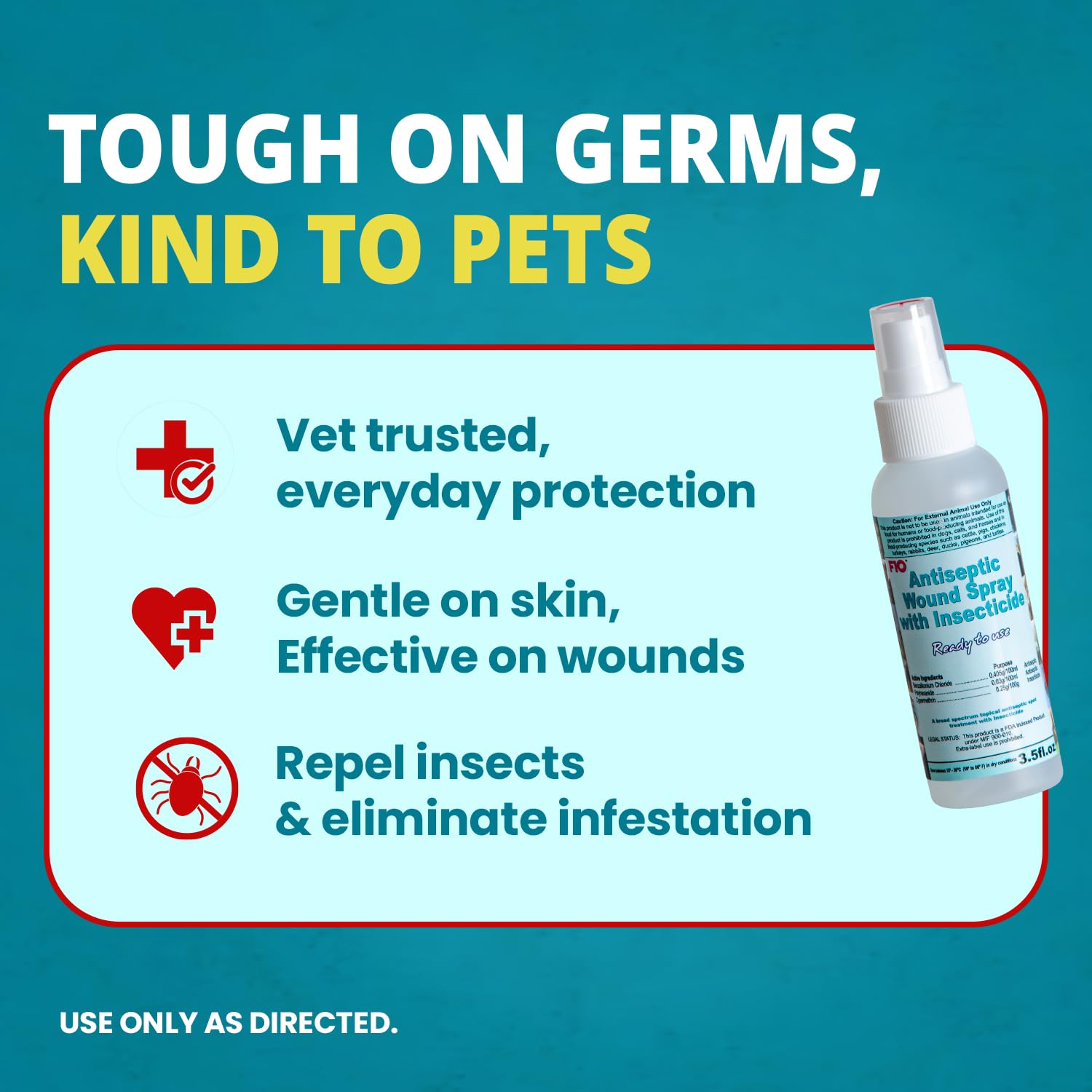 F10 antiseptic wound spray bird wound area promotes cleanliness and comfort