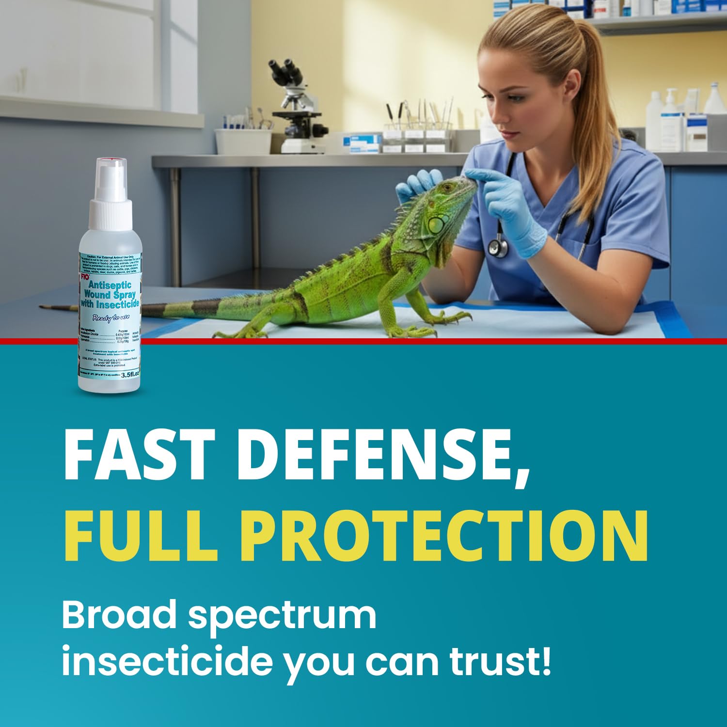 F10 antiseptic wound spray reptile wound area for quick relief
