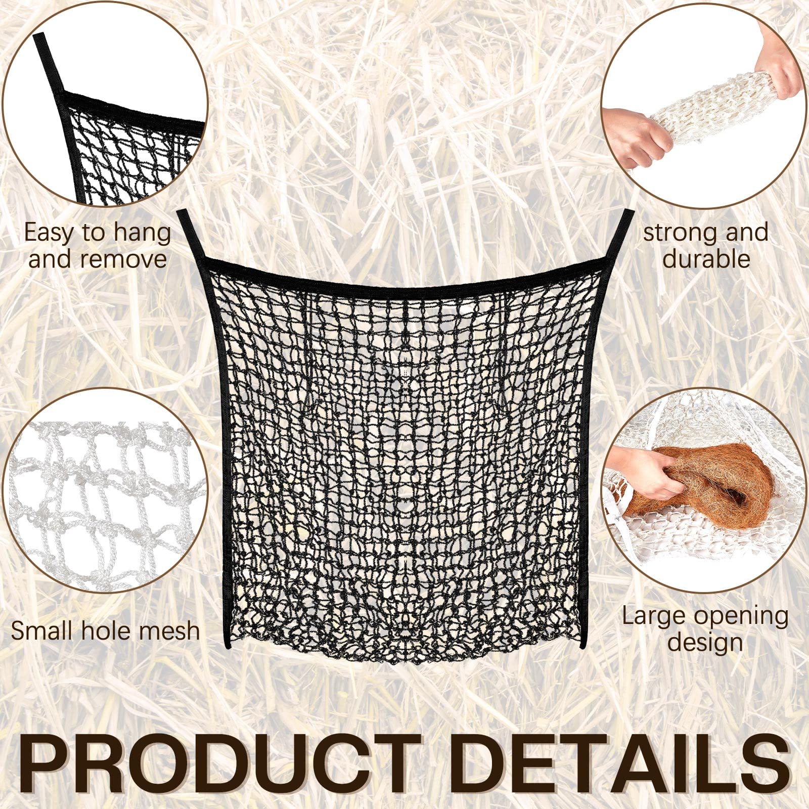 Fabbay hay net easy-fill loops aids quick setup and suspension