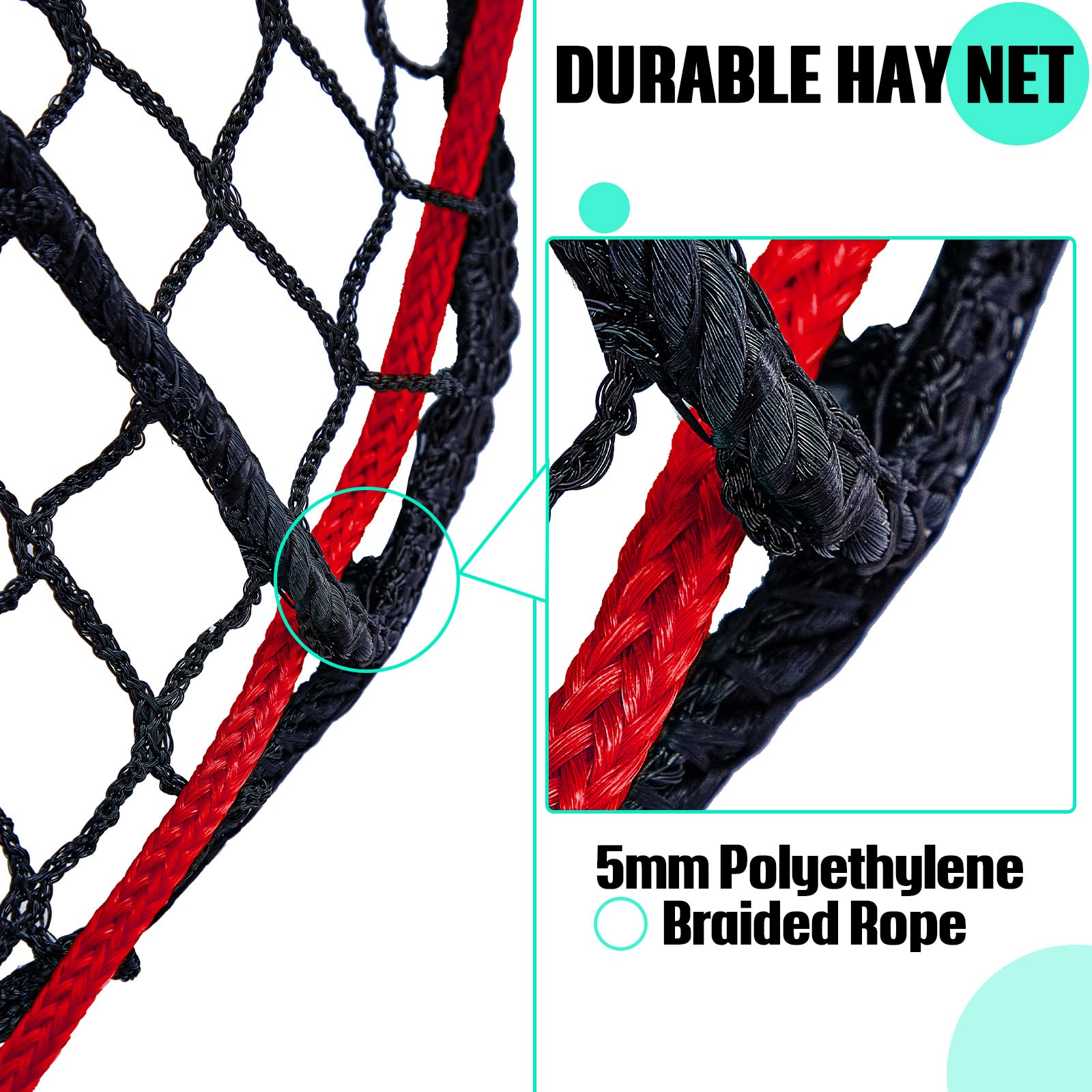 Fabbay hay net small holes 3-8 cm promotes slow eating and better digestion.