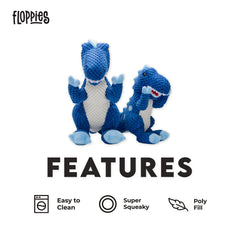 fabdog Floppies fox toy squeaky sparks lively fetch and cuddle sessions for mixed breed dogs.