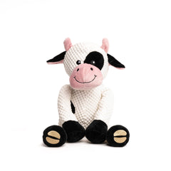 fabdog Floppies Plush Dog Toy large cow squeaker enhances interactive play and keeps dogs engaged.