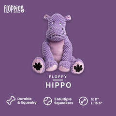 Fabdog Floppies Plush Toy with squeaker for engaging fetch and interactive play.