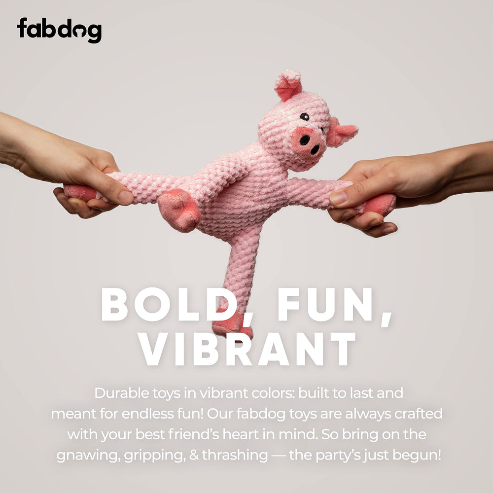 Fabdog Floppy Pig Toy closeup highlights soft material and cozy texture.