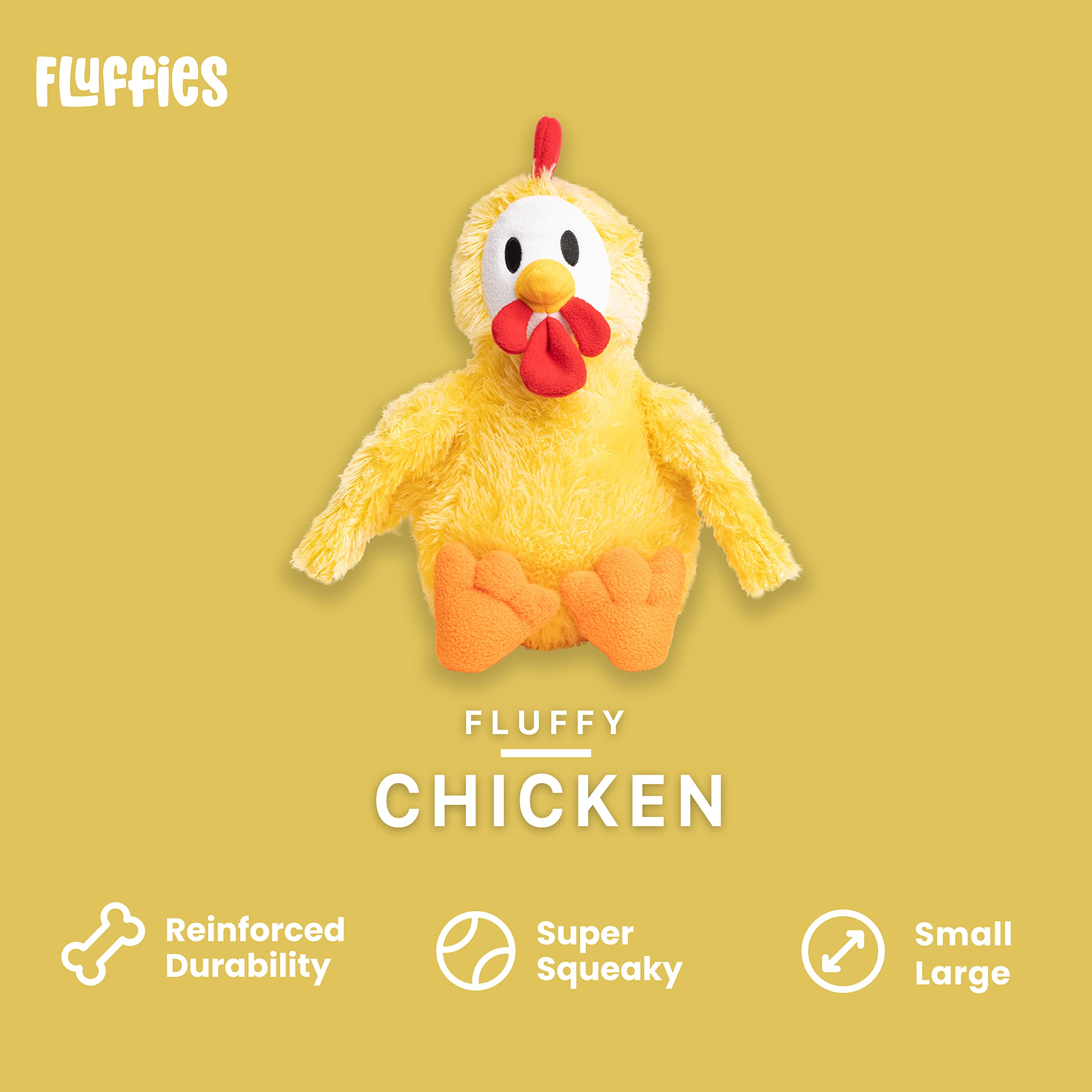 fabdog Fluffies bunny toy squeaker for cuddly companionship and soft fetch