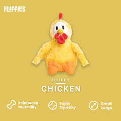 fabdog Fluffies bunny toy squeaker for cuddly companionship and soft fetch