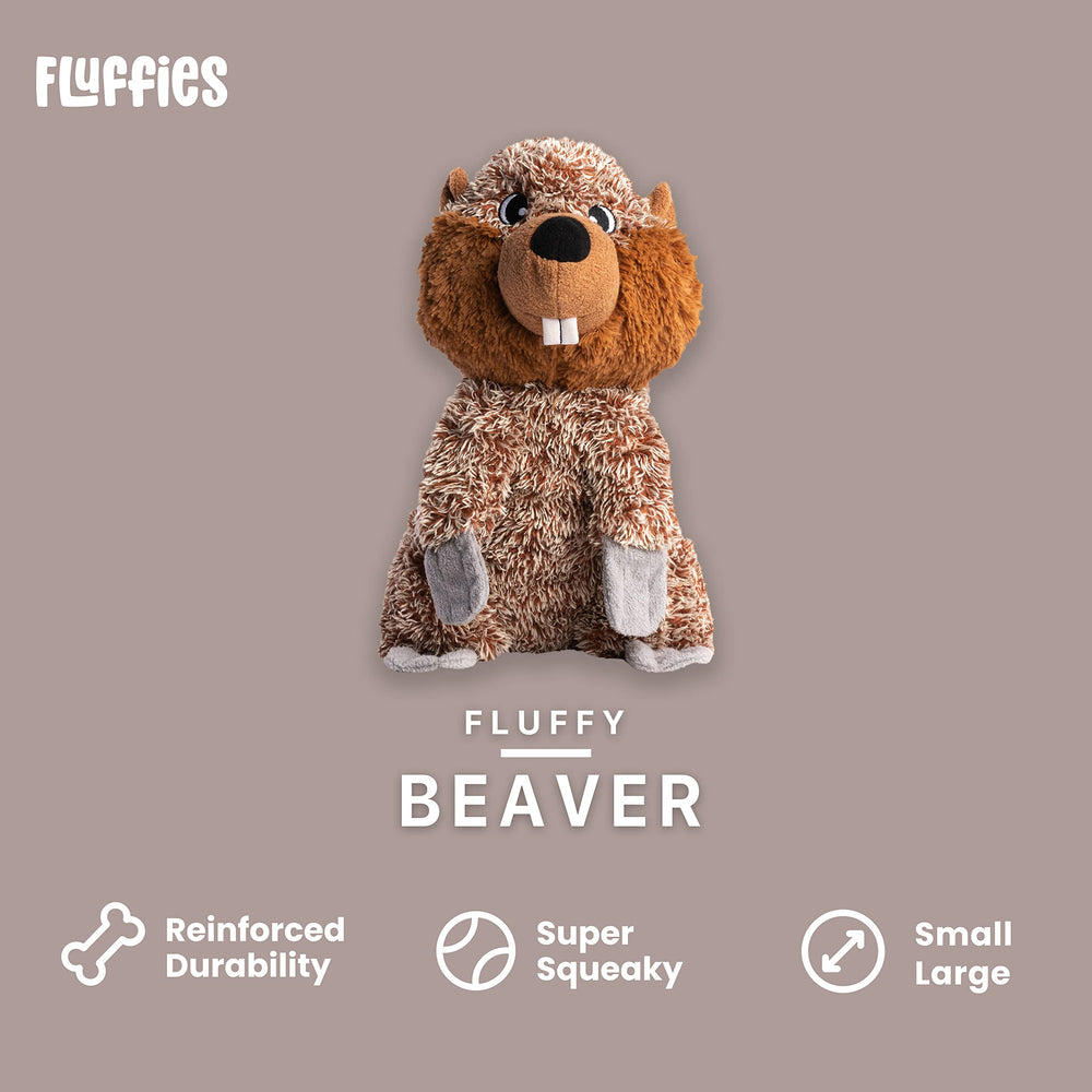 fabdog Fluffies fluffy bunny toy squeak invites interactive fetch and cuddle-time