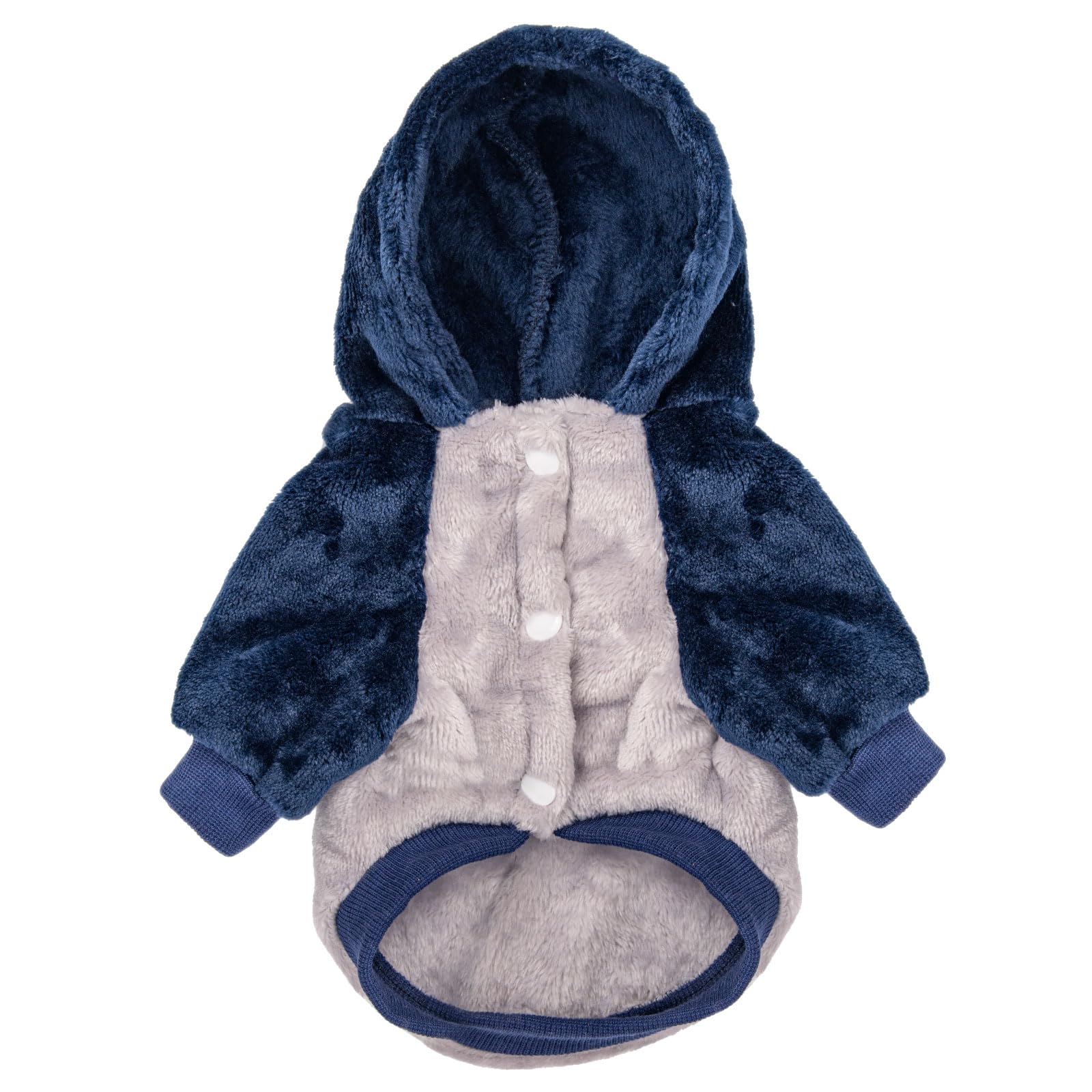 FabriCastle small dog hooded sweater close-up knit fabric for easy care comfort.